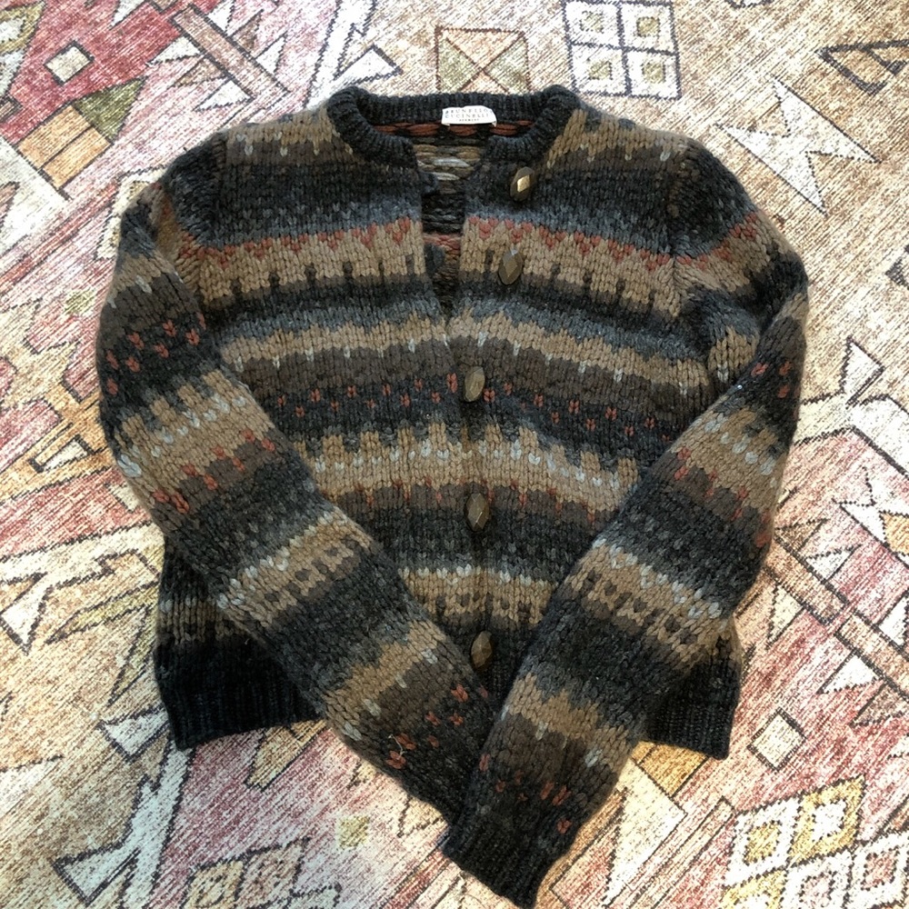 Brunello Cucinelli Cashmere Embellished Cropped Cardigan 100% Cashmere